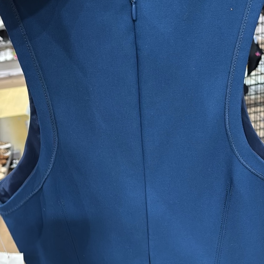 Fit and Flare teal Araceli dress in lapis - Picture 3 of 6